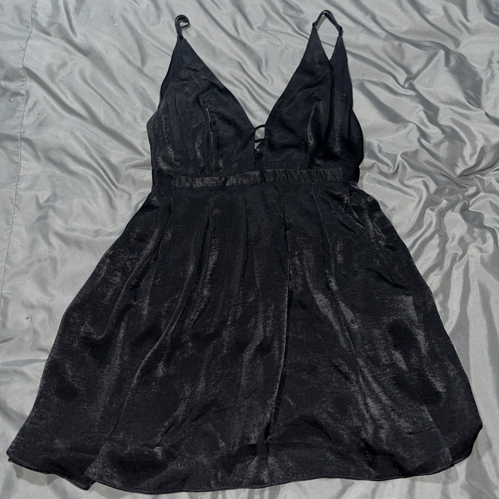 Free People Womens Gabby's Summer Party All Night Fit & Flare Dress Black SIZE 8